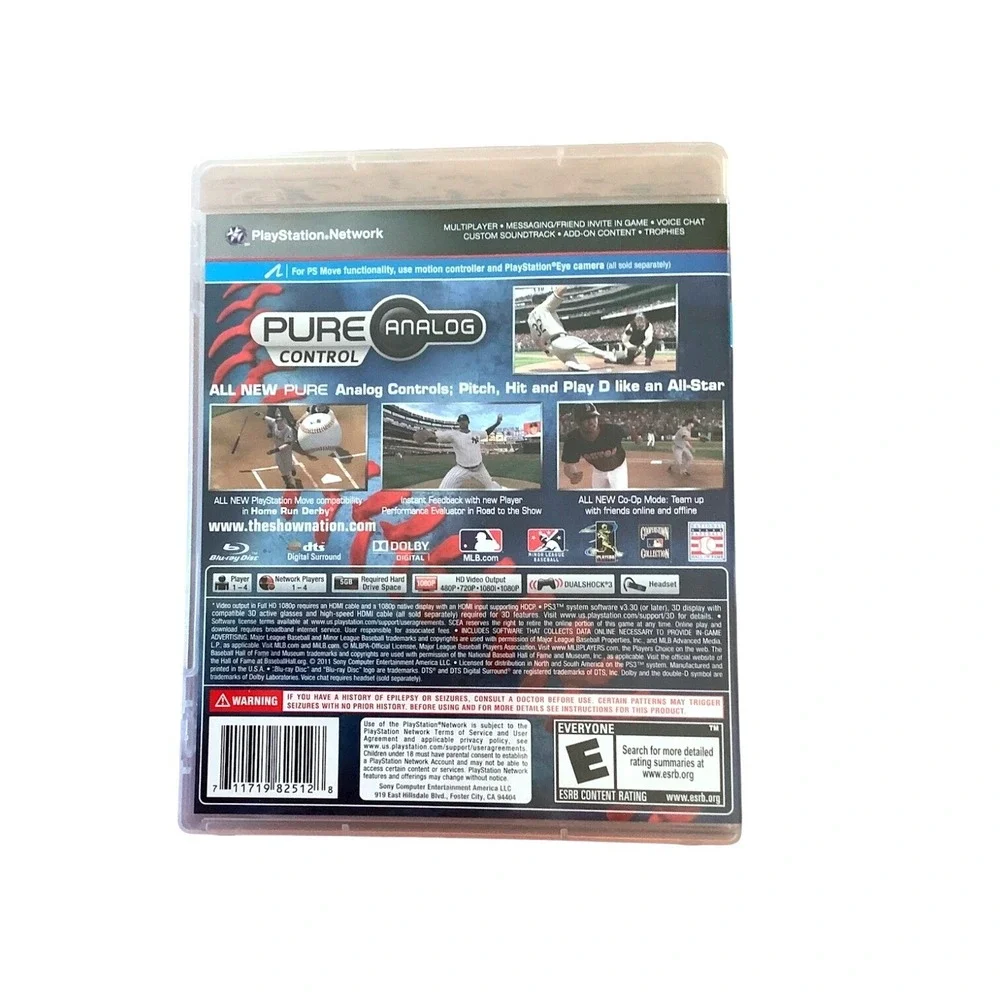 MLB 11 The Show Sony PlayStation 3 PS3 2011‎ Baseball Joe Mauer 3D Compatible